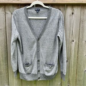 j crew men’s gray cardigan